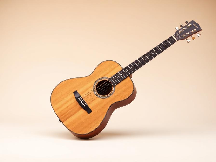Guitarra acústica con funda